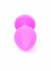 Plug-Jewellery Pink Silicon PLUG Medium- Light Blue Diamond
